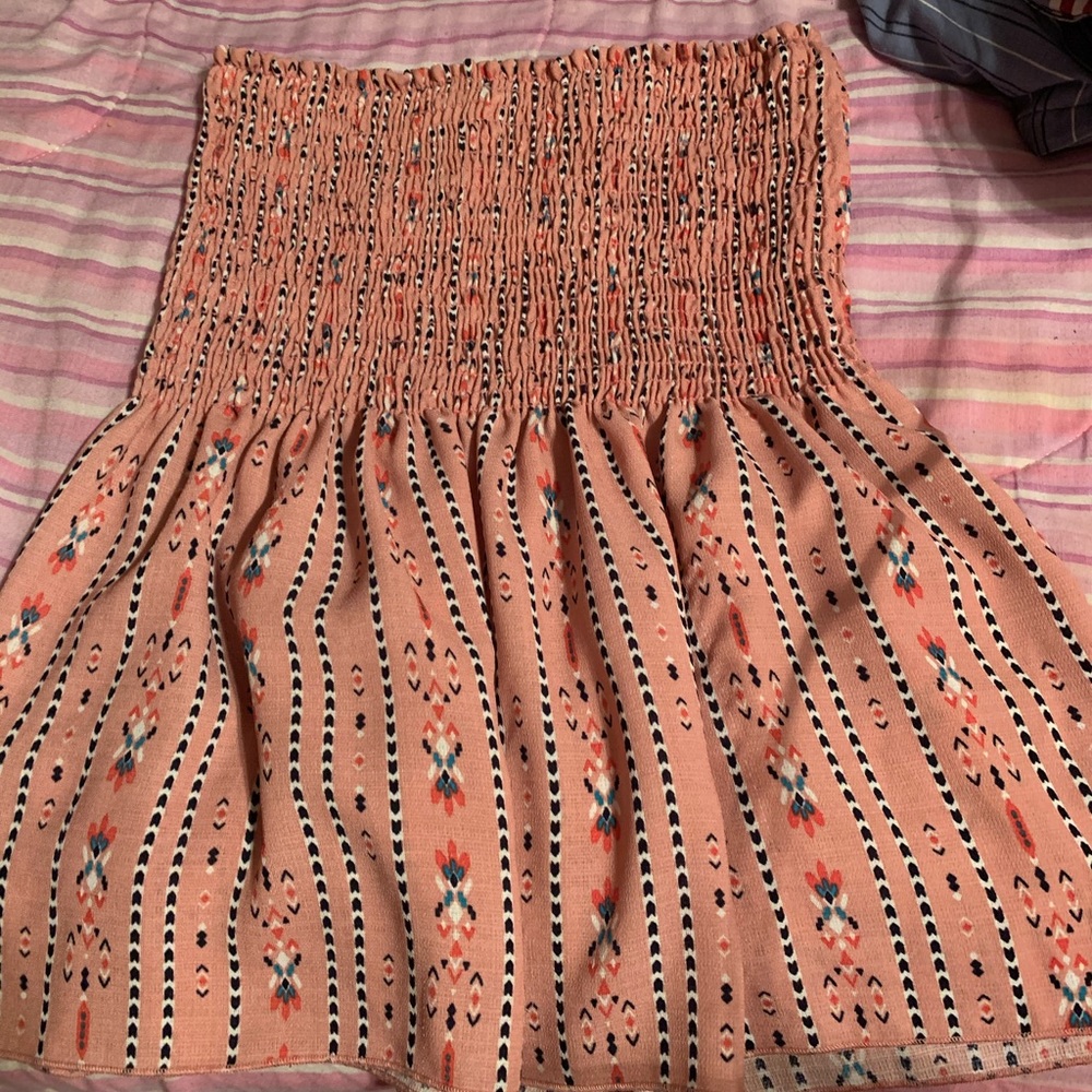 Tube top with ruffles